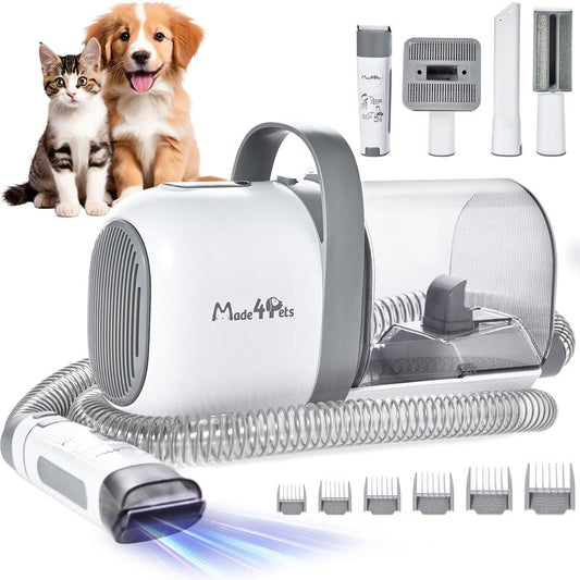 #Cozyvibes#Petlife Made4Pets Dog Grooming Kit with Clippers Brush for Shedding with 10 Pet Hair Removal Tool Dog Grooming Vacuum Professional Pet